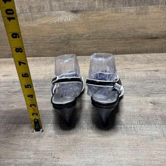 Ecco Black Leather Open Toe Heeled Slingback Sandals Women's Size EU 39 - Picture 3 of 6